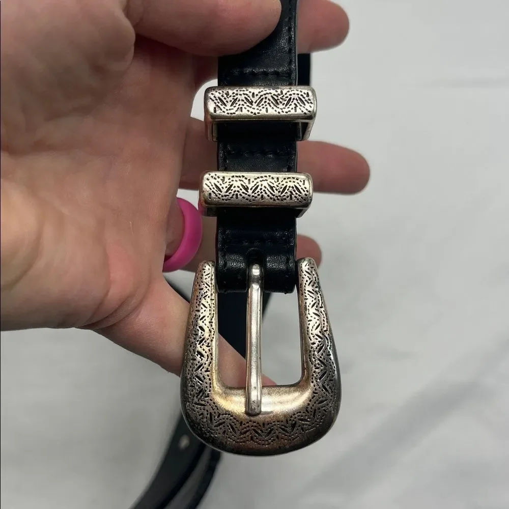 Bill Adler Studio Black Leather Belt